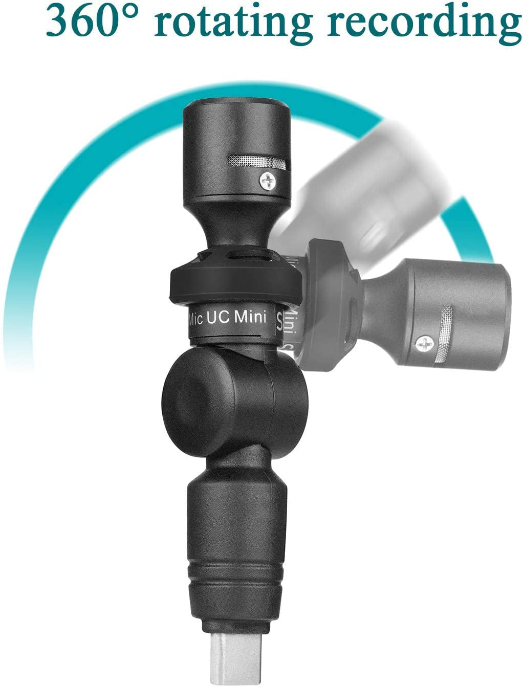 Saramonic Ultra-Compact Omnidirectional Condenser USB-C Microphone for Smartphones, Tablets & Computers (Smartmic UC Mini), Black  Saramonic   