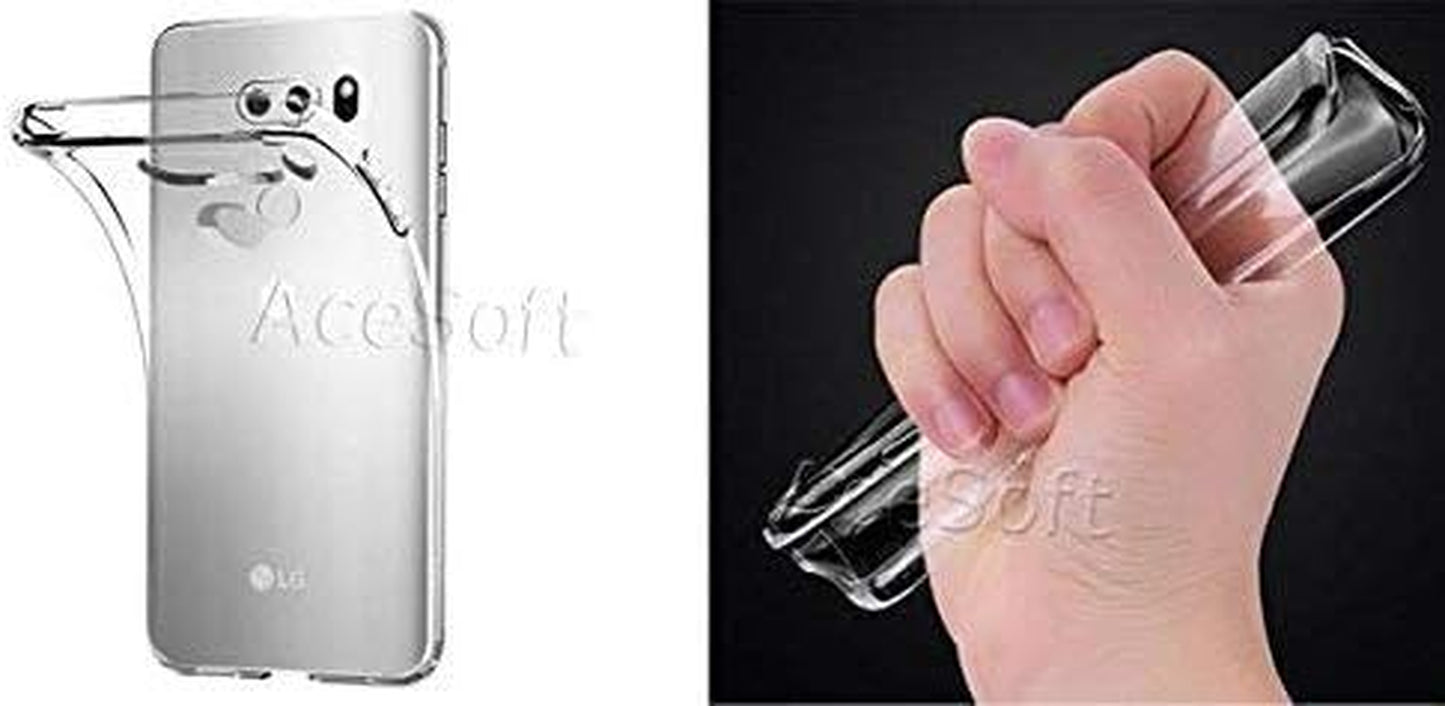 Sodapop Premium Scratch-Resistant Anti-Slip Ultra-Thin Slim Flexible TPU Full Edge Protective Back Case for LG V30 VS996 Verizon  SodaPop   