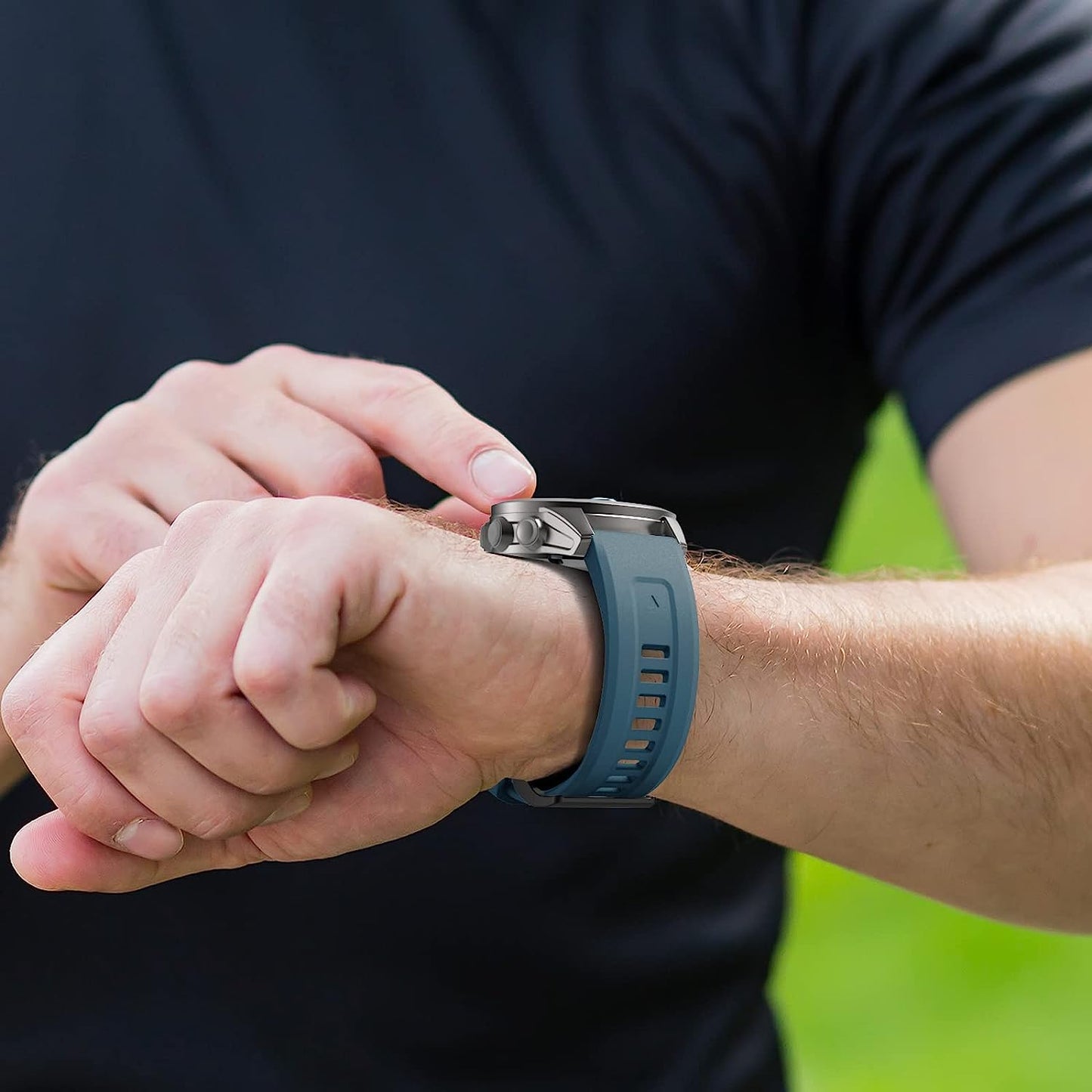 Lepmok for Garmin Fenix 7 Watch Bands, 22Mm Quickfit Silicone Band for Garmin Fenix 6, Fenix 5 Smartwatch  lepmok   