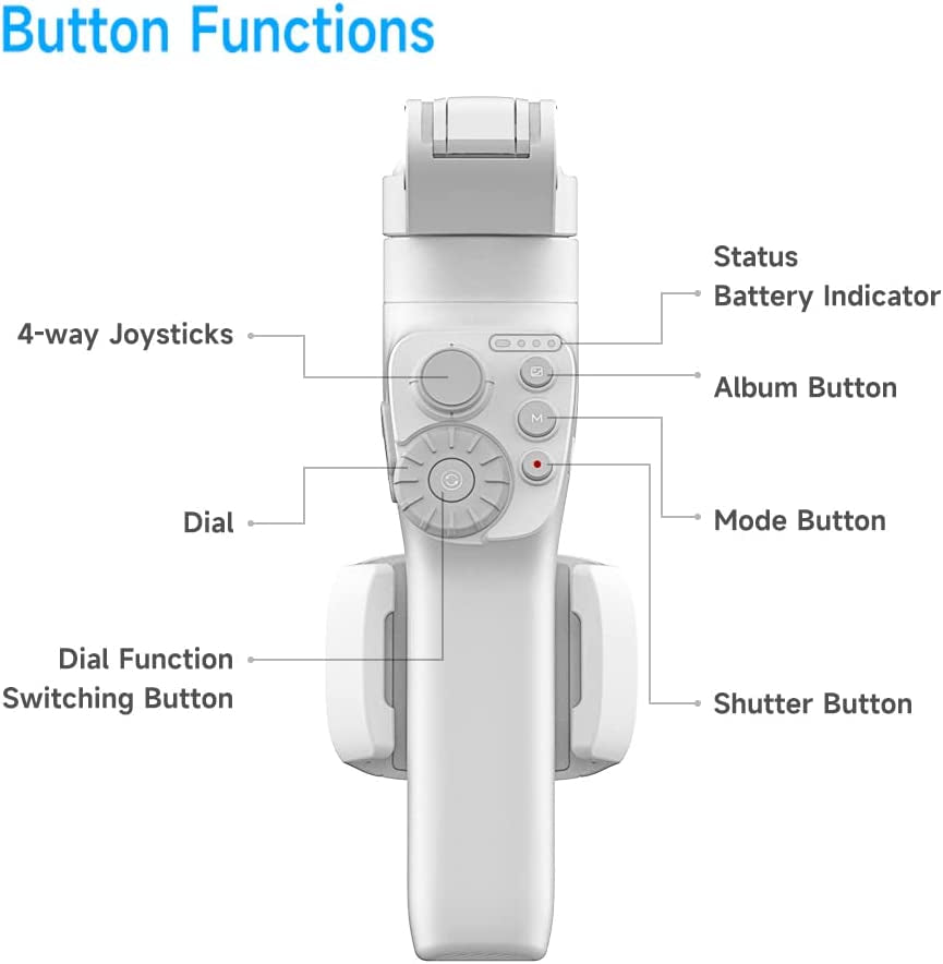 Feiyutech Vimble 3 [Official] 3-Axis Gimbal Stabilizer for Smartphone,7.8''Extend,Dial Ring Designed,Face/Object Track,Fits Iphone14 13 Pro/Max Samsung Android Cellphone Vlog,Youtube Tiktok,Tripod  Guilin FeiYu Technology Incorporated Company   