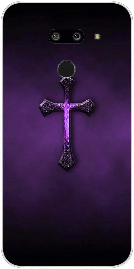 Compatible with LG G8 | LG G8 Thinq Case Cross 441 Cool Kids Girls Women Man Soft Flexible TPU Silicone Phone Case Clear  PTGVCTA   