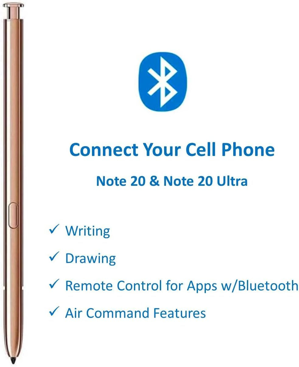 Note 20 Ultra S Pen [Withbluetooth] [Pen Tips 0.7Mm] [4096 Pressure Sensor] Compatible with Galaxy Note 20 & Note 20 Ultra 5G All Version, Note 20 Stylus Pen Touch S Pen (Mystic Bronze)  TYHJ-US   