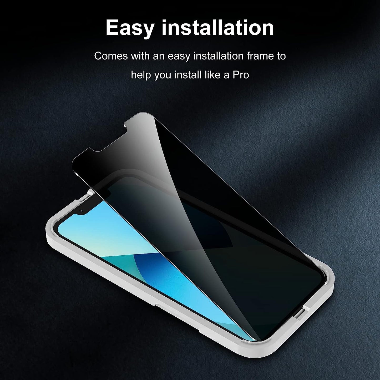 WHPXJY [2 Pack] Iphone 13/Iphone 13 Pro/Iphone 14 Privacy Screen Protector, Anti-Spy Tempered Glass Film for Iphone 13/13 Pro, Touch Sensitive, Bubble Free, Case Friendly, with Easy Alignment Tool  Crworld   