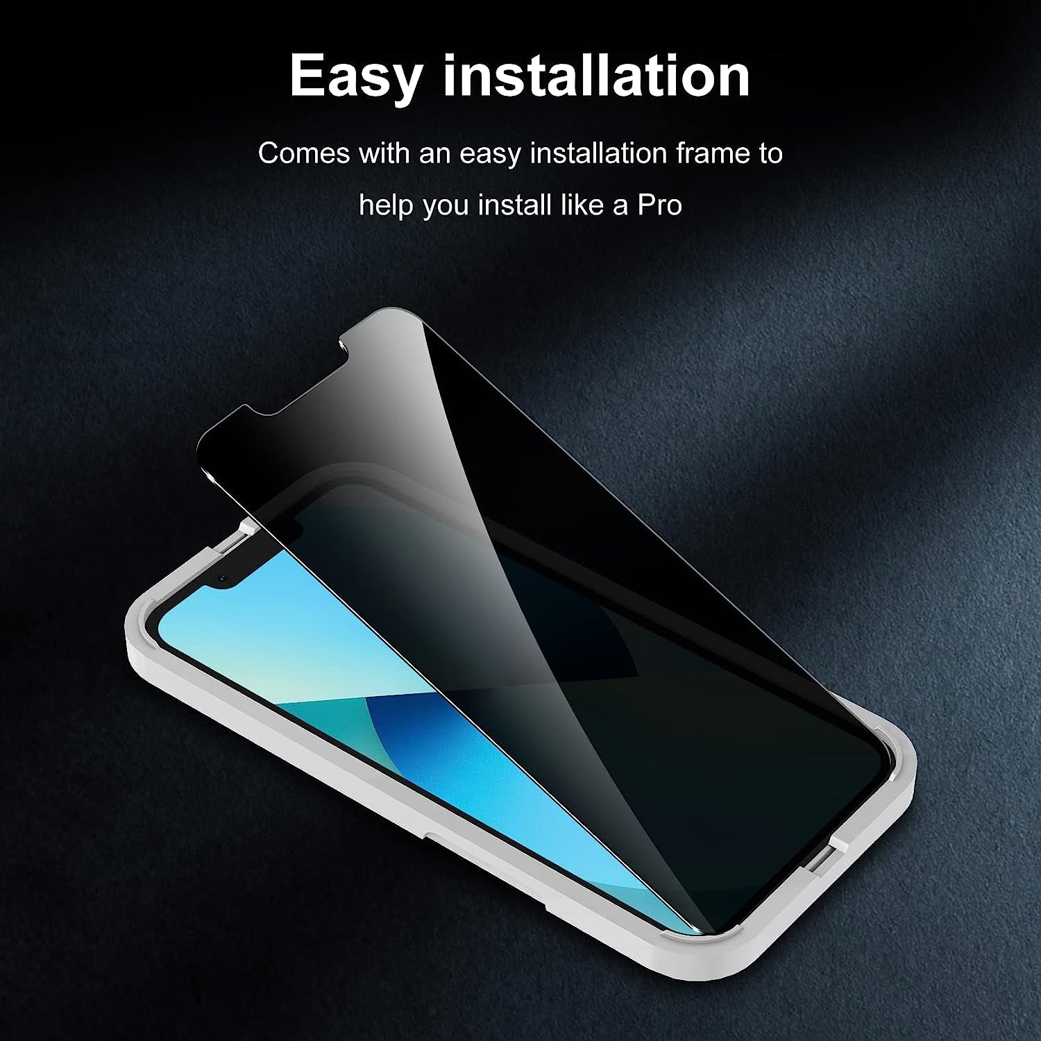 WHPXJY [2 Pack] Iphone 13/Iphone 13 Pro/Iphone 14 Privacy Screen Protector, Anti-Spy Tempered Glass Film for Iphone 13/13 Pro, Touch Sensitive, Bubble Free, Case Friendly, with Easy Alignment Tool  Crworld   