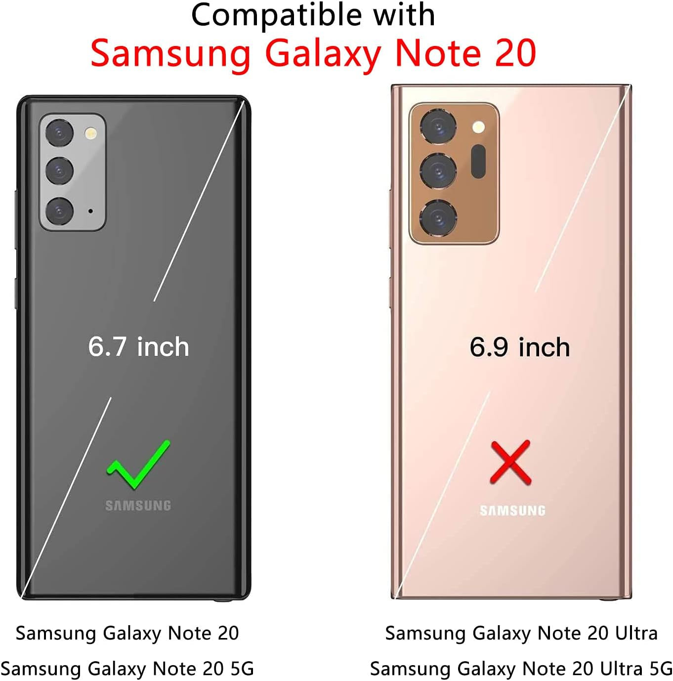 Galaxy Note 20 Case for Samsung Galaxy Note 20 Case Military Drop Shockproof Armor Heavy Duty Rugged 3 in 1 Protection Cover for Galaxy Note 20 Phone Case (Purple+Rose Red)  TORRTOWAY   