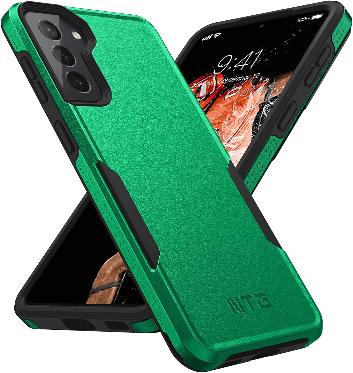 NTG [1St Generation Designed for Samsung S21 Case (Not for S21 Plus&S21 Ultra), Heavy-Duty Tough Rugged Lightweight Slim Shockproof Protective Case for Samsung Galaxy S21 6.2 Inch, Forest Green  NTG   