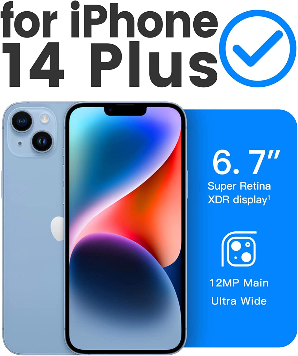 Mkeke Designed for Iphone 14 plus Case Clear, [Non Yellowing] [Military Grade Protection] Shockproof Slim Phone Case for Iphone 14 plus 6.7 Inch - Gradient Black-Green  Shenzhen Make Technology Company Limited   