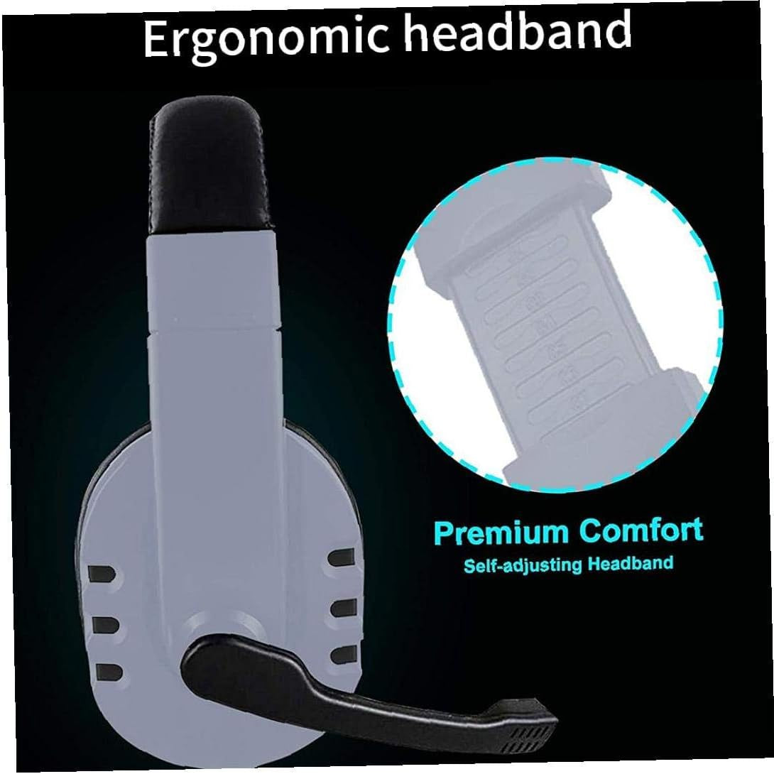 Gaming Headset Three-In-One Wired Headset PS5 Headphone with Mic for Laptop Tablet Smart Phone White  Hayden Store   