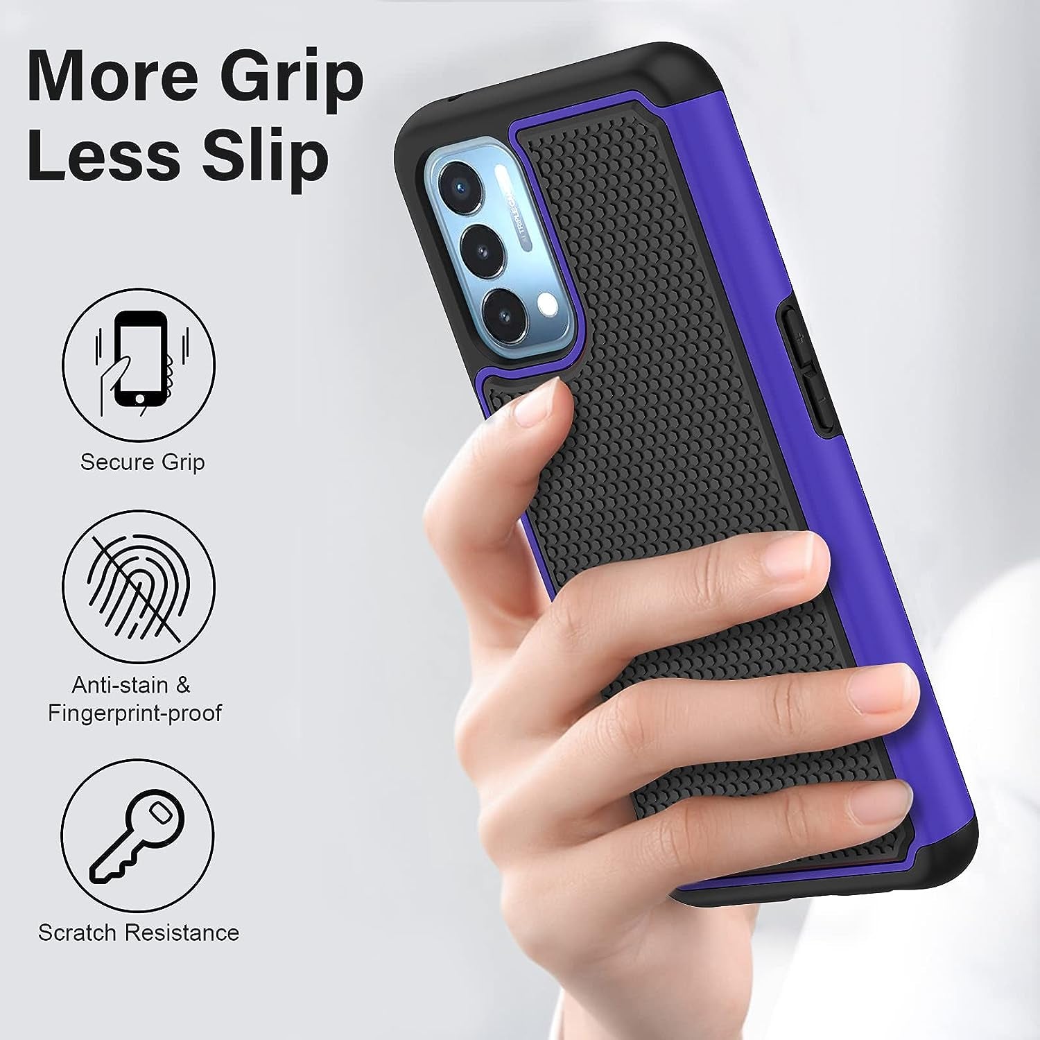 NTZW for Oneplus Nord N200 5G Case: Heavy Duty Shockproof Protective Phone Case [2 Tempered Glass Screen Protector] Anti-Slip Textured Hard Cover + Soft Silicone Rubber Bumper, Military Armor Case  NTZW   