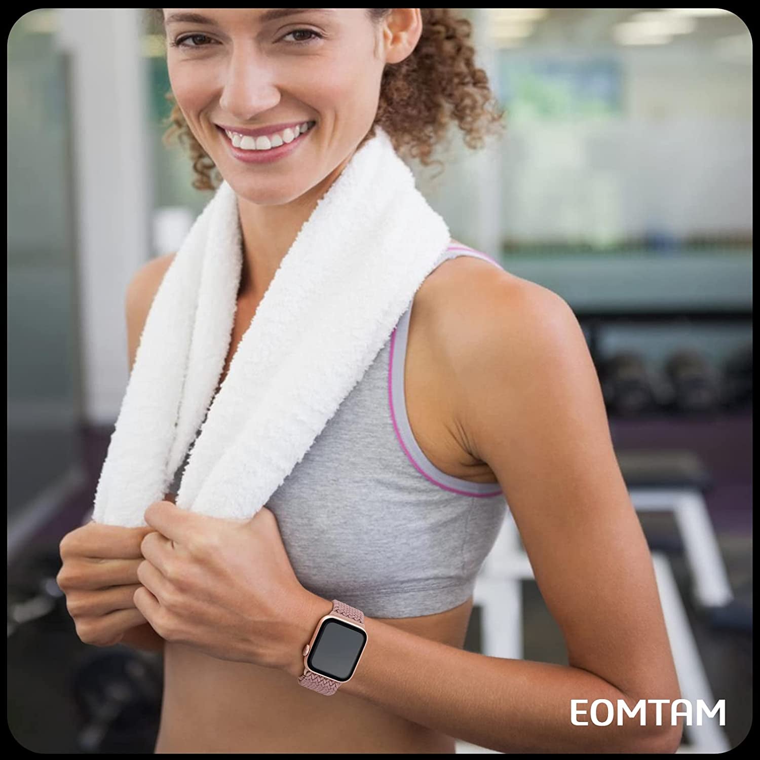 EOMTAM 5 Pack Braided Stretchy Adjustable Straps Compatible for Apple Watch Band 38Mm 40Mm 41Mm 42Mm 44Mm 45Mm 49Mm for Women Men ,Sport Elastic Nylon Cloth Wristbands for Iwatch Series Ultra 8 SE 7 6 5 4 3  EOMTAM   