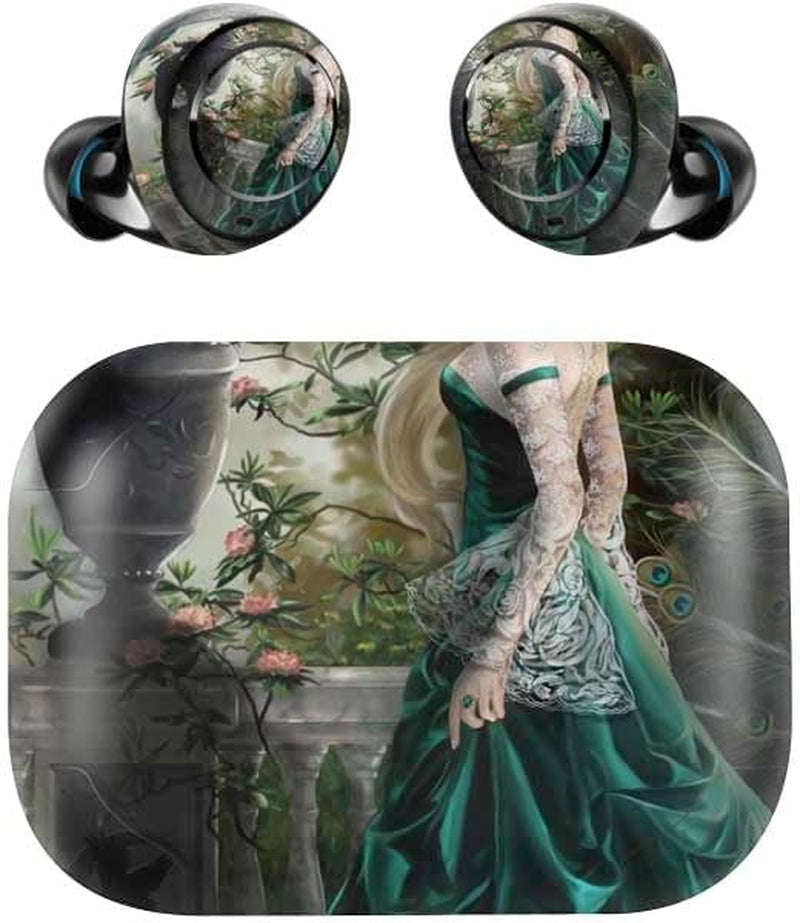 Skinit Decal Skin Compatible with Echo Buds - Officially Licensed Nene Thomas Woman with Peacocks by Nene Thomas Design  Skinit   