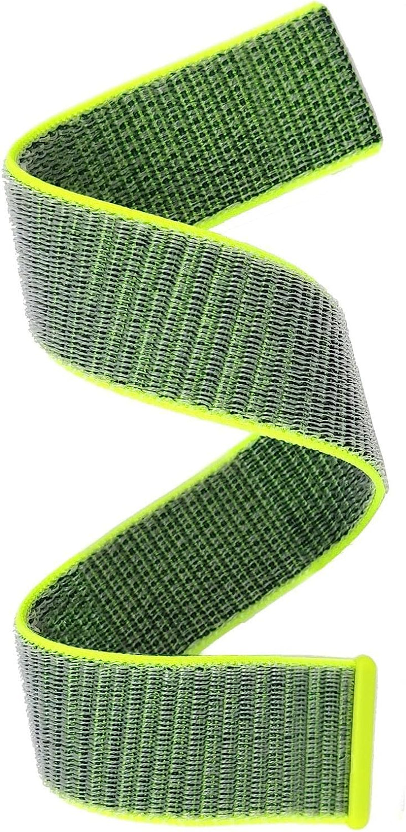 Abanen Hook and Loop Quick Dry Watch Band for Fenix 7X / Fenix 6X / Fenix 5X / Instinct 2X, 26Mm Woven Nylon Ultralight Sport Wristband Strap for Garmin Enduro 2,Epix Pro 51Mm  Abanen Bright Green  