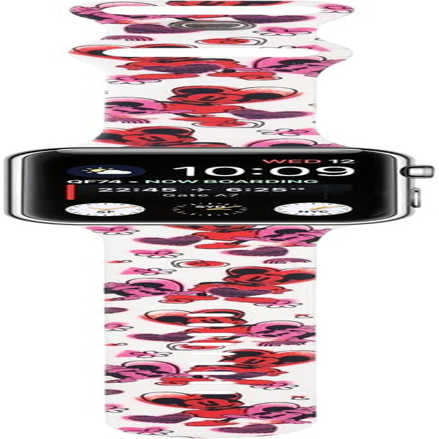 Onederhome Band Compatible with Apple Watch Bands 38 40 41Mm, Cartoon Silicone Printed Fadeless Cute Band for Girl Boy Iwatch Series 7 6 5 4 3 2 Se (KN, 38/40/41Mm)  OnederHome   