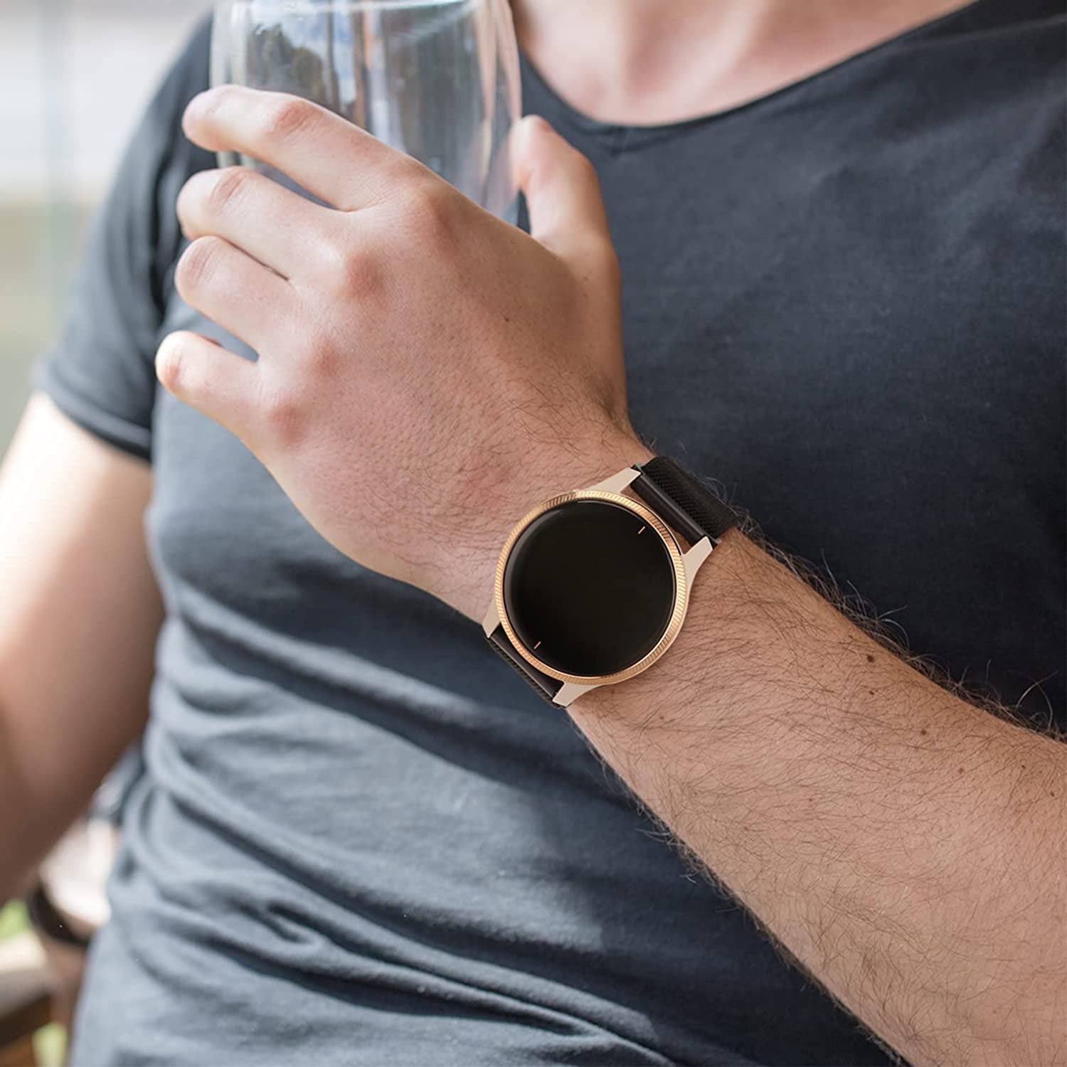 3 Pack Stretchy Nylon Watch Bands Compatible with Garmin Vivoactive 4,Venu 2,Forerunner 255/255 Music,22Mm Loop Elastic Straps for Amazfit GTR 4,GTR 3,GTR 2,Ticwatch Pro 3,Fossil Gen 5 for Women Men.  Bolesi   