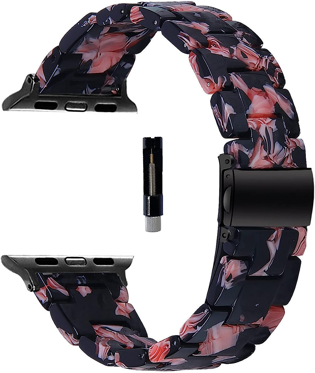 SANXIULY Compatible with Apple Watch Band 38Mm 40Mm 41Mm 42Mm 44Mm 45Mm/Apple Watch Band Ultra 49Mm, Iwatch Resin Bands for Women Compatible for Apple Watch Series 8 7 6 5 4 3 2 1 Se  SANXIULY   