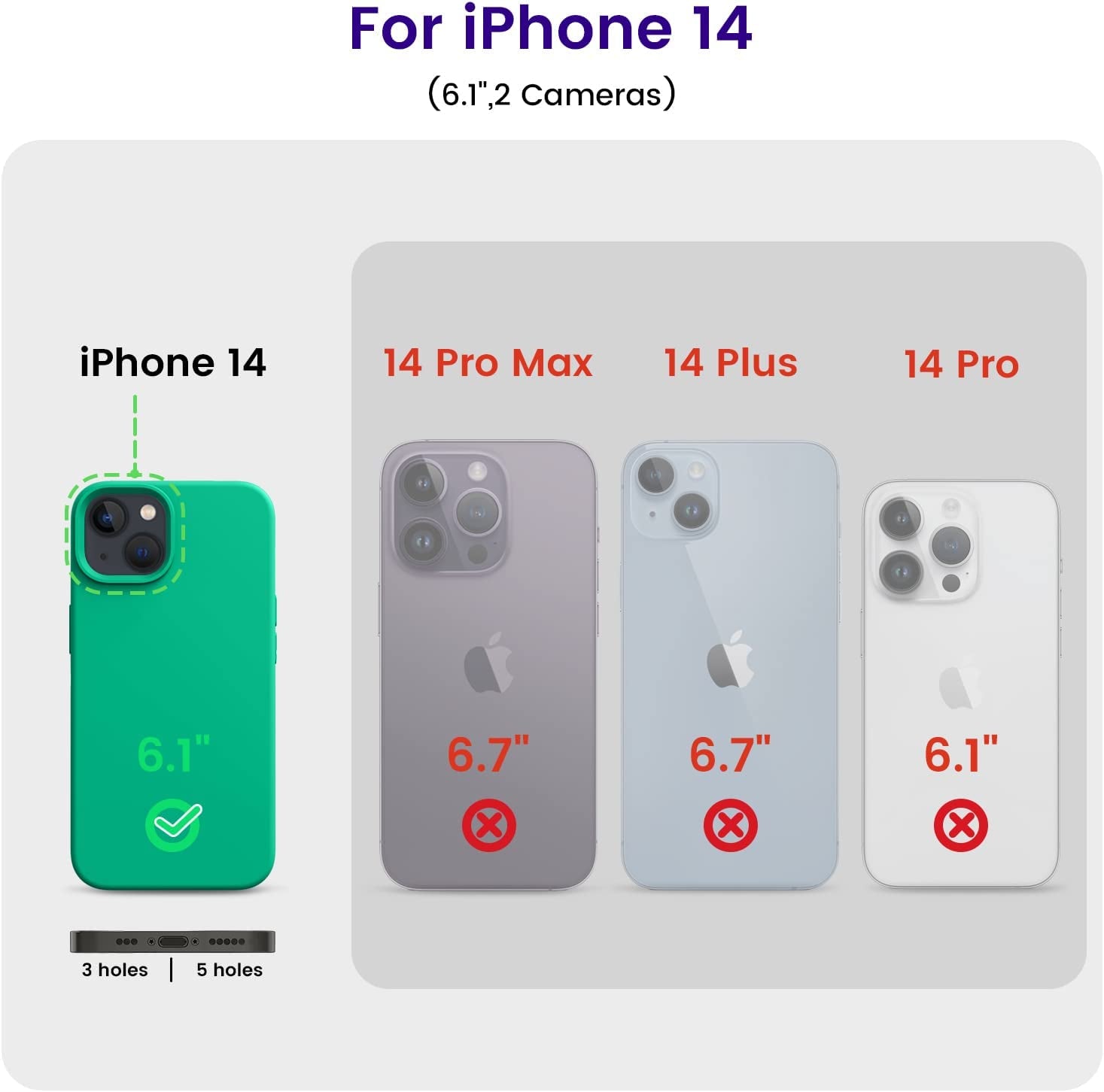 OTOFLY Designed for Iphone 14 Case, Silicone Shockproof Slim Thin Phone Case for Iphone 14 6.1 Inch (Emerald Green)  OTOFLY Direct   