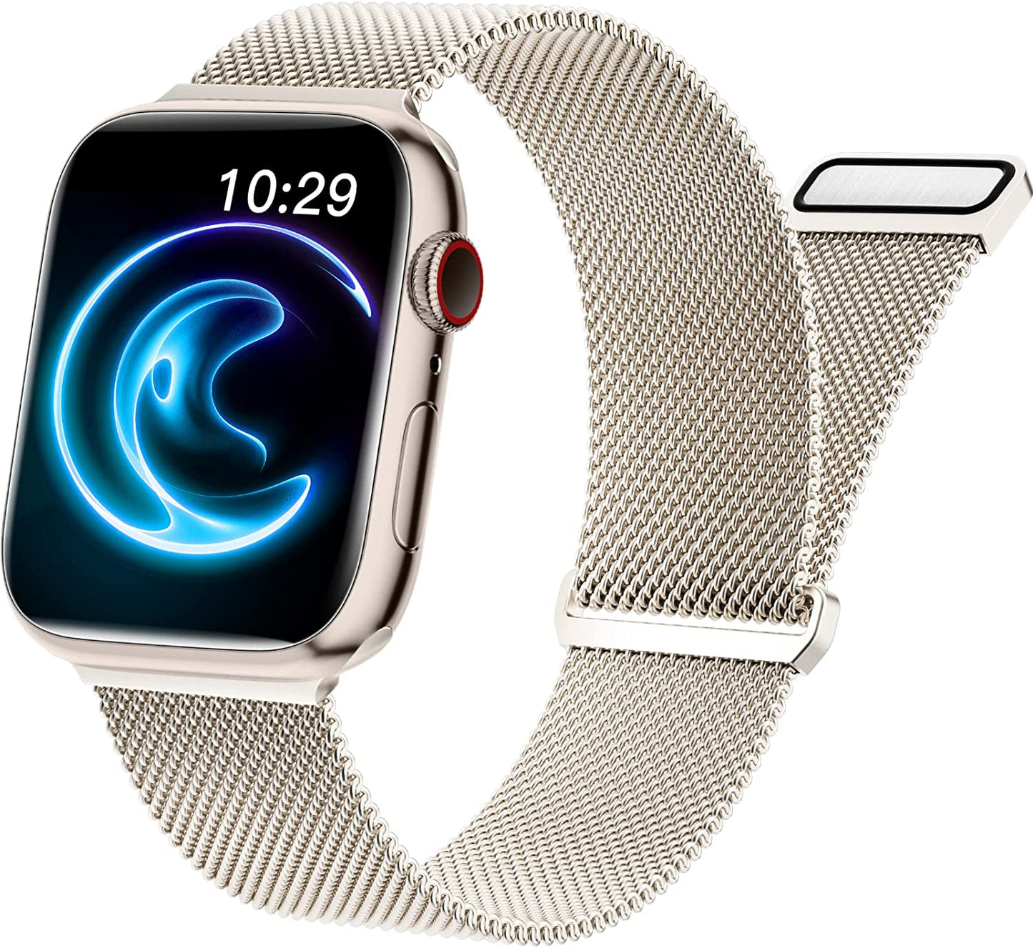 OYODSS Metal Bands Compatible with Apple Watch Band 49Mm 40Mm 38Mm 41Mm 42Mm 44Mm 45Mm Women Men, Magnetic Stainless Steel Loop Mesh Strap for Iwatch SE Ultra Series 8 7 6 5 4 3 2 1 Gold  OYODSS Starlight 38mm/40mm/41mm 