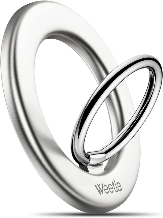 Weetla Magnetic Phone Ring for Magsafe, Magnetic Phone Grip, Phone Ring Holder, Aluminum Alloy Phone Ring with Adjustable Kickstand for Iphone 14/13/12(Plus,Mini,Pro, Pro Max), Smartphone Accessories  Weetla   