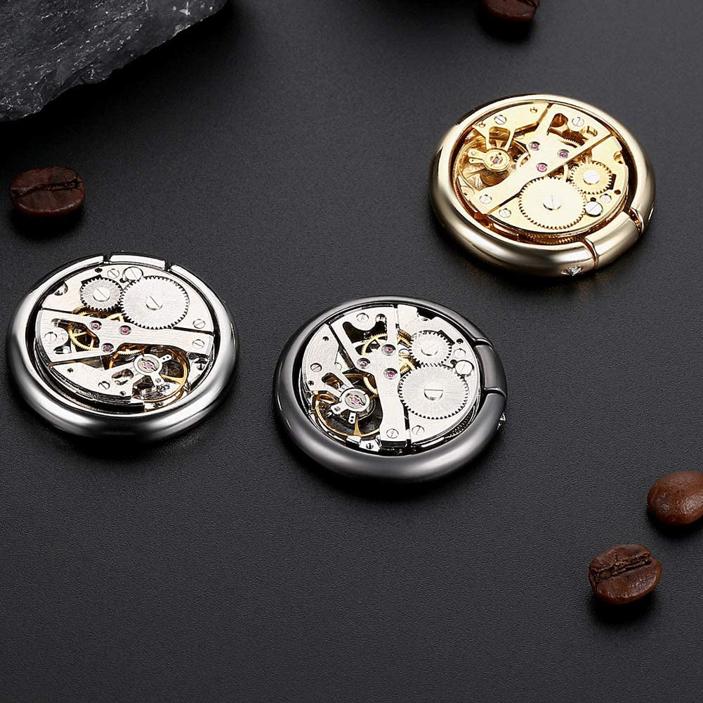 Mechanical Phone Ring Holder,Phone Holder Grip Ring Stand，Adjustable Kickstand，Finger Ring Stand 360°Rotation Metal Phone Ring Grip Kickstand Compatible with All Smartphone (Gold)  F&M Four Monsters   