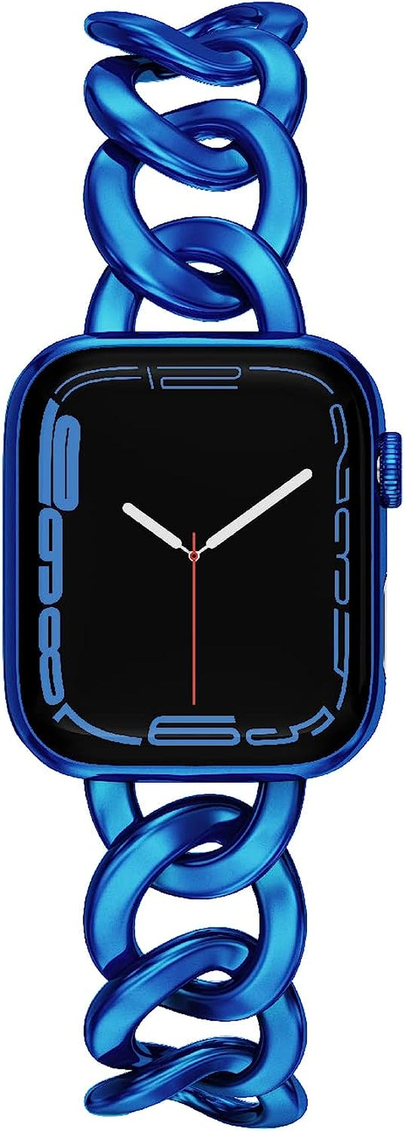 Kolgios 38/40/41/42/44/45Mm Cool Women Chain Metal Smartwatch Bands Compatible for Apple Watch Bands Series 8/7/6/SE/5/4 Adjustment Replacement Watch Bracelet for Iwatch 8/7 Gift for Her  SZ Kager tech Blue 42/44/45mm 