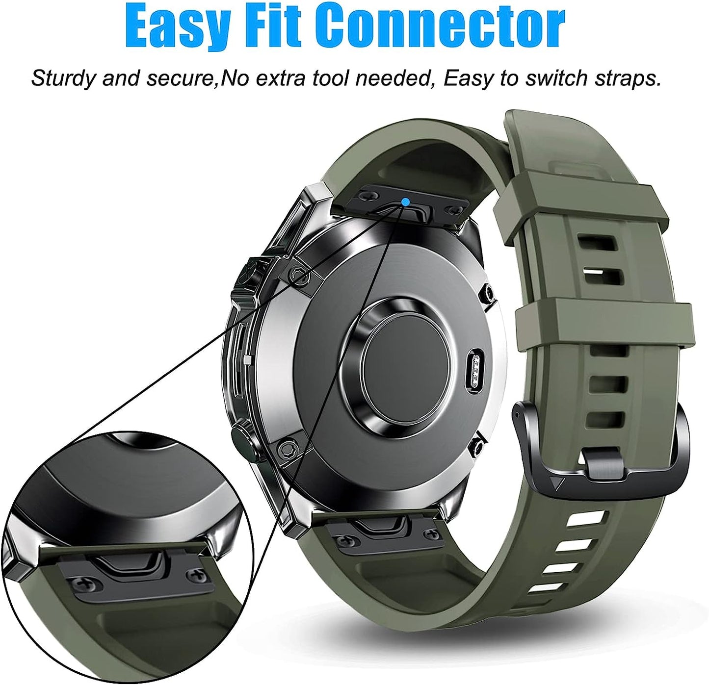 ZPJPPLX 20Mm Soft Silicone Quickfit Watch Band Compatible with Garmin Fenix 7S/Fenix 6S Pro/6S,Sport Replacement Wristband for Fenix 5S Plus/5S/Descent Mk2S Smartwatch Band  ZPJPPLX   