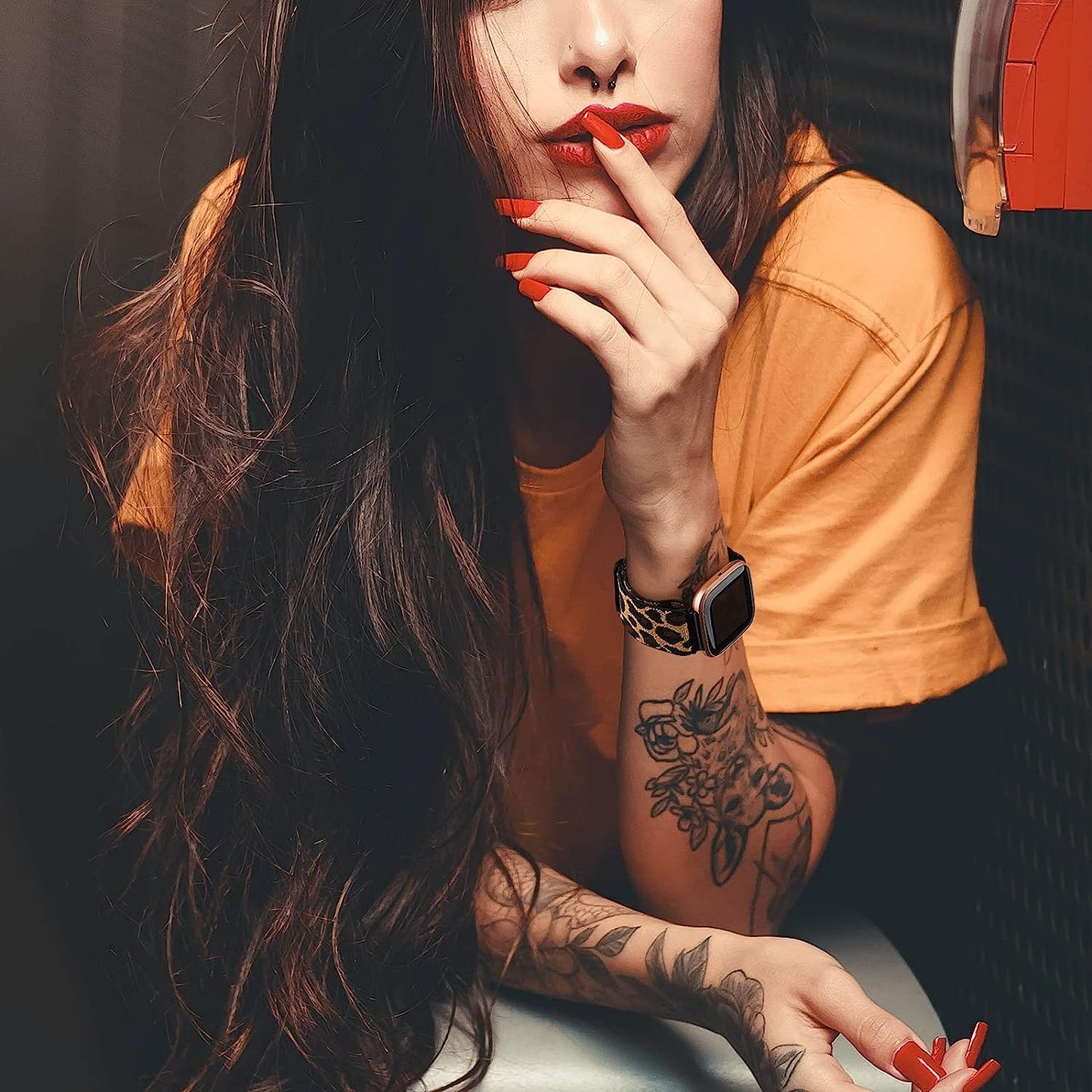 2 Pack Elastic Bands Compatible with Fitbit Versa 2 / Versa/Versa Lite/Versa SE for Women Men, Adjustable Nylon Sport Stretchy Wristband for Fitbit Versa/Versa 2 (Black+Leopard)  Meliya   