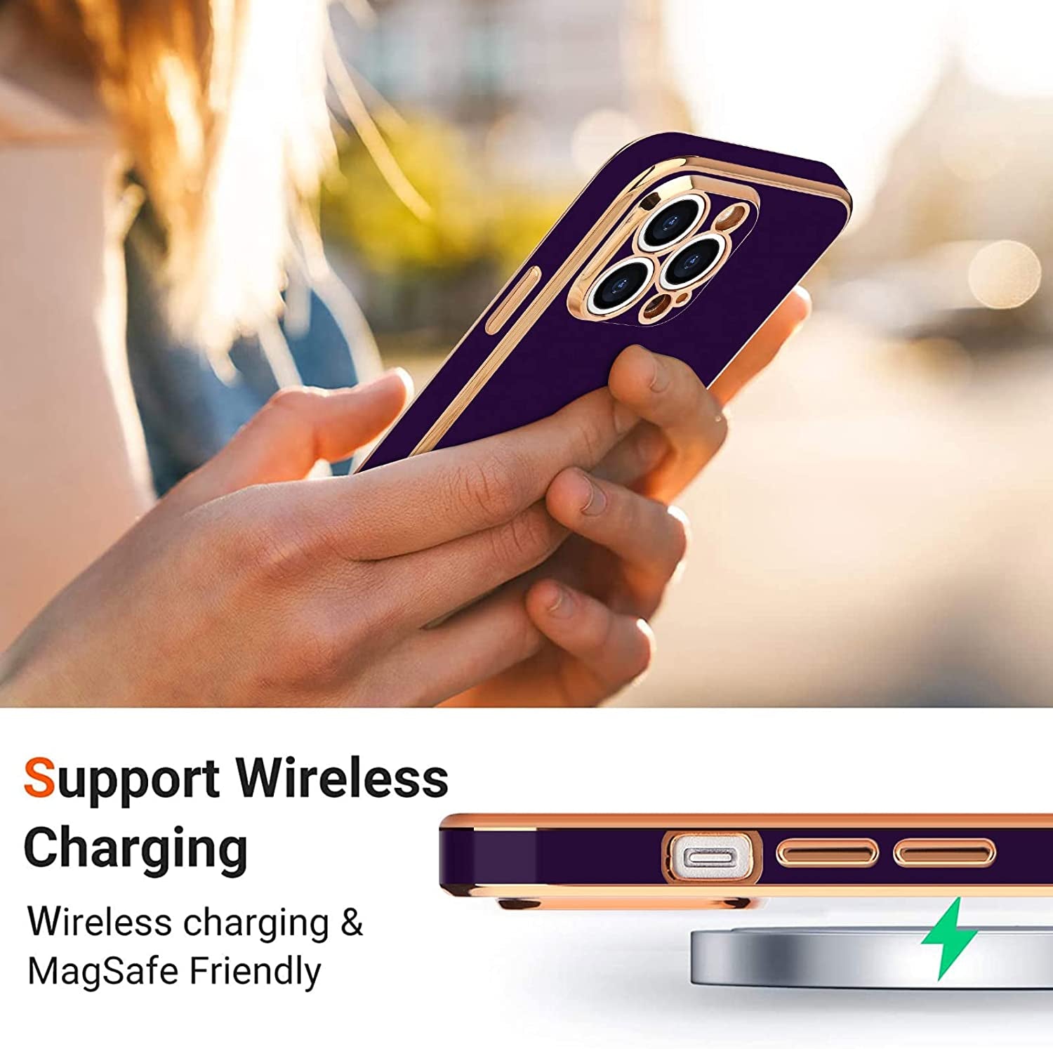 Teageo Compatible with Iphone 14 Pro Max Case for Girl Women Cute Love-Heart Luxury Bling Soft Cover Raised Camera Protection Bumper Silicone Shockproof Phone Case for Iphone 14 Pro Max, Dark Purple  janzee   