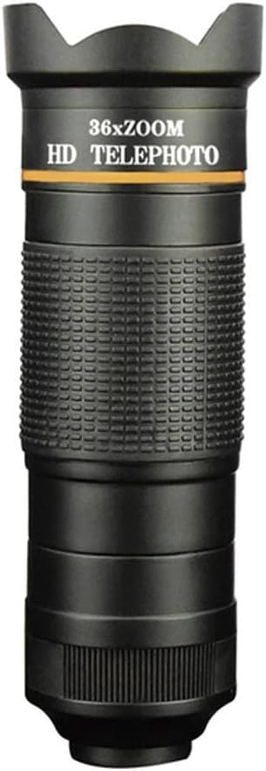 LJMXG 4 in 1 Phone Camera Telephoto Lens 36X Zoom Clip-On Telecope Macro Fisheye Wide Angel Lens Kit (Color : E)  yqftts   