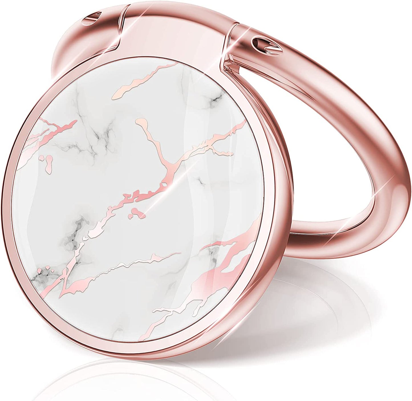 Cell Phone Ring Holder, Finger Ring Stand, 360 Degree Rotation Finger Ring Kickstand, Metal Grip for Magnetic Car Mount Compatible with Iphone, Samsung, LG, Sony,Smartphone Accessories (White)  Chvelop   