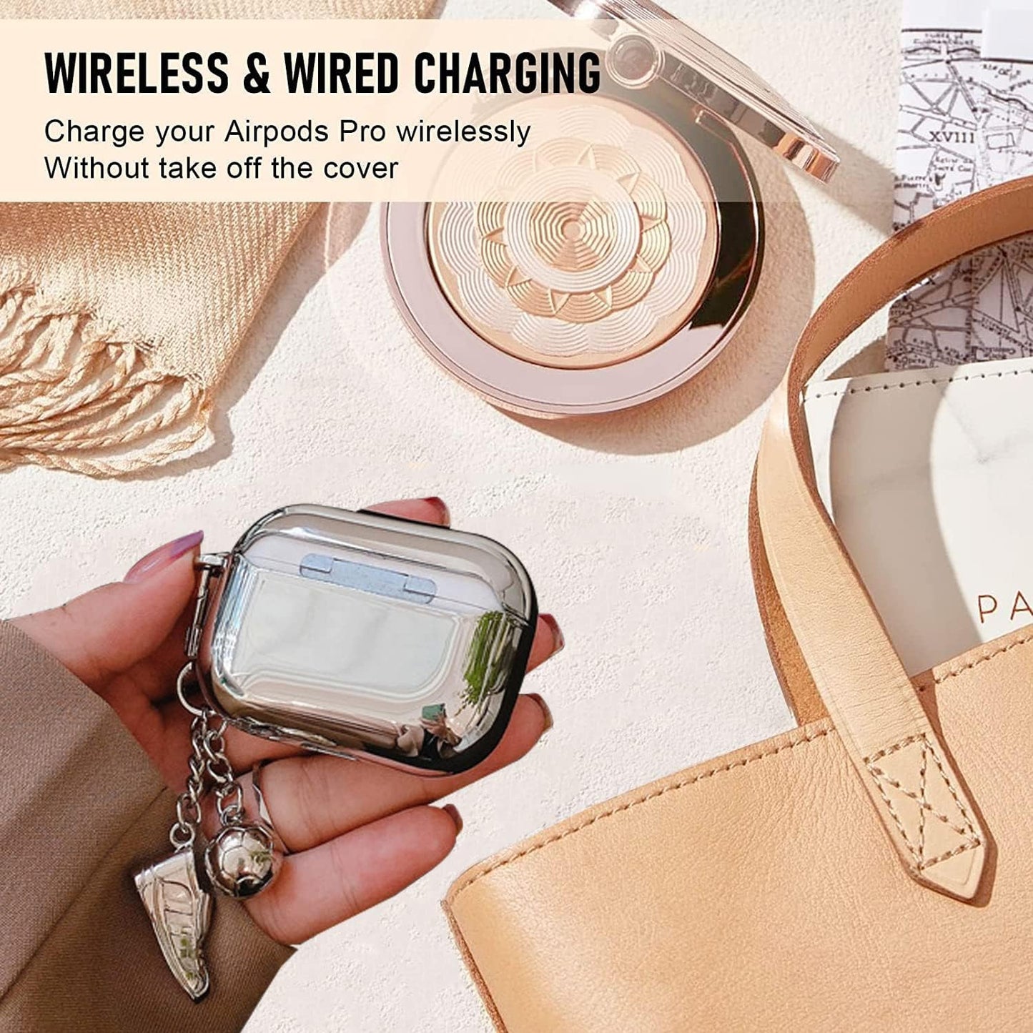 Ptnerbeh Cute Airpod Pro 2 Case,Football Player Theme Pattern Design with Keychain Pendant Silicone Soft Shell Compatible with Airpods Pro 2Nd Generation (2022) Case,Front LED Visible  Ptnerbeh   