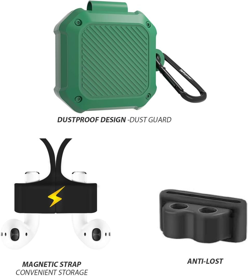 Winproo One-Piece Armor Cover Compatible Galaxy Buds 2 / Pro 2021 Galaxy Buds Live 2020 Case, Silicone Shock Resistant Samsung Earbuds Full Body Protective Case with Zipper Box and Keychain  YING GE   