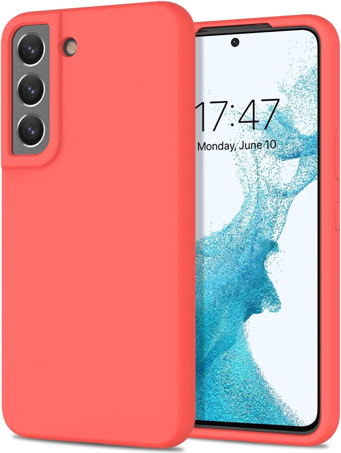 DEENAKIN for Samsung Galaxy S22 plus Case Silicone,Silky Smooth Flexible Gel Rubber Bumper Cover with Soft Microfiber Lining Slim Fit Protective Phone Case for Samsung Galaxy S22 plus Dark Grey  DEENAKIN Nice Pink Samsung Galaxy S22 Plus 