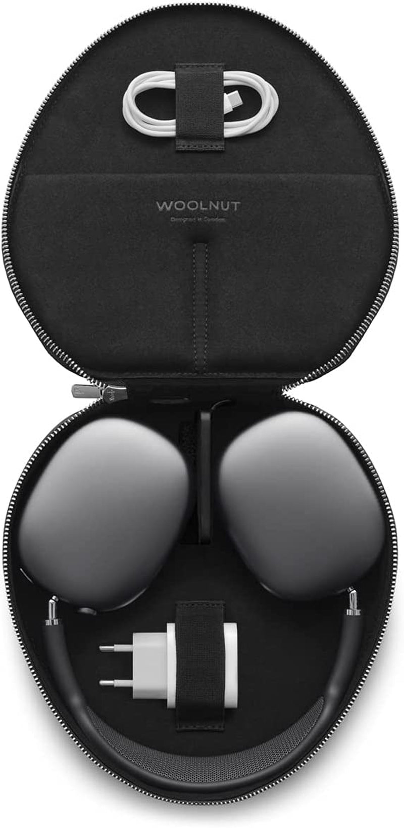 Woolnut Leather Case for Airpods Max - Black  Woolnut   