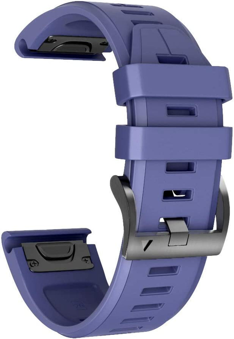 Notocity Compatible Fenix 5X plus Bands Fenix 7X Sport Silicone Replacement Watch Strap for Garmin Fenix 5X/Fenix 5X Plus/Fenix 6X/Fenix 6X Pro/Fenix 3/Hr/Descent MK1/D2 Delta PX/D2 Charlie(Black/Army Green)  NotoCity Dark Blue  