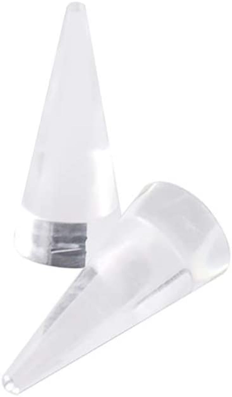 UUYYEO 2 Pcs Clear Cone Shape Acrylic Ring Display Holder Finger Ring Stand Jewelry Display Support Ring Showing Organizer  UUYYEO   