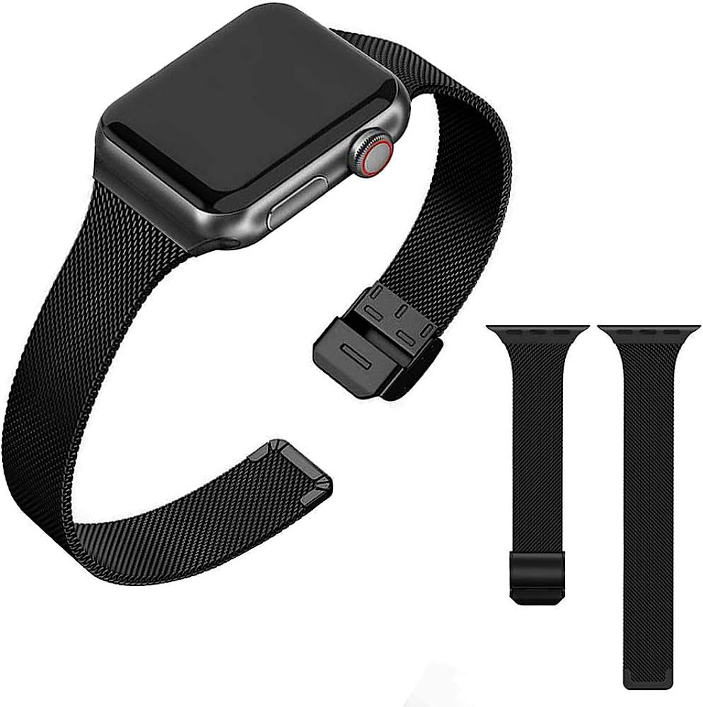 ROSAUI for Apple Watch Band 38Mm 40Mm 42Mm 44Mm Stainless Steel Metal Soft Flexible Slim Watchband Replacement Wristband Metal Strap Iwatch Bands Series 6 5 4 3 2 1/SE  ROSAUI   