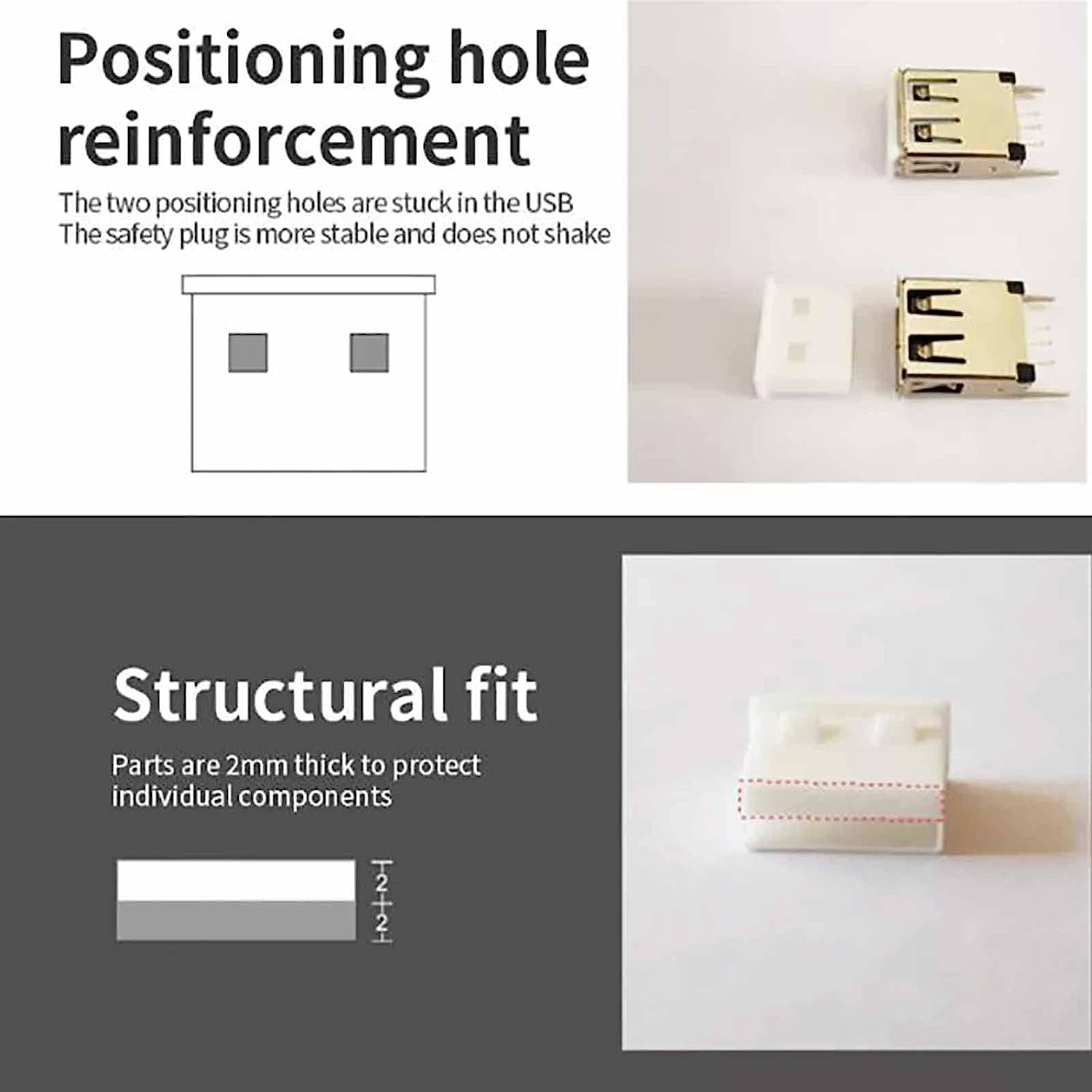 50Pcs USB Port Lock with 3 Keys, Locking USB Port/Dust Blocker, USB Dust Cover Cap Female Port Plugs Protector, Compatible with Computer,Tv,Router,Usb Devices (Black)  WXZRLIU   