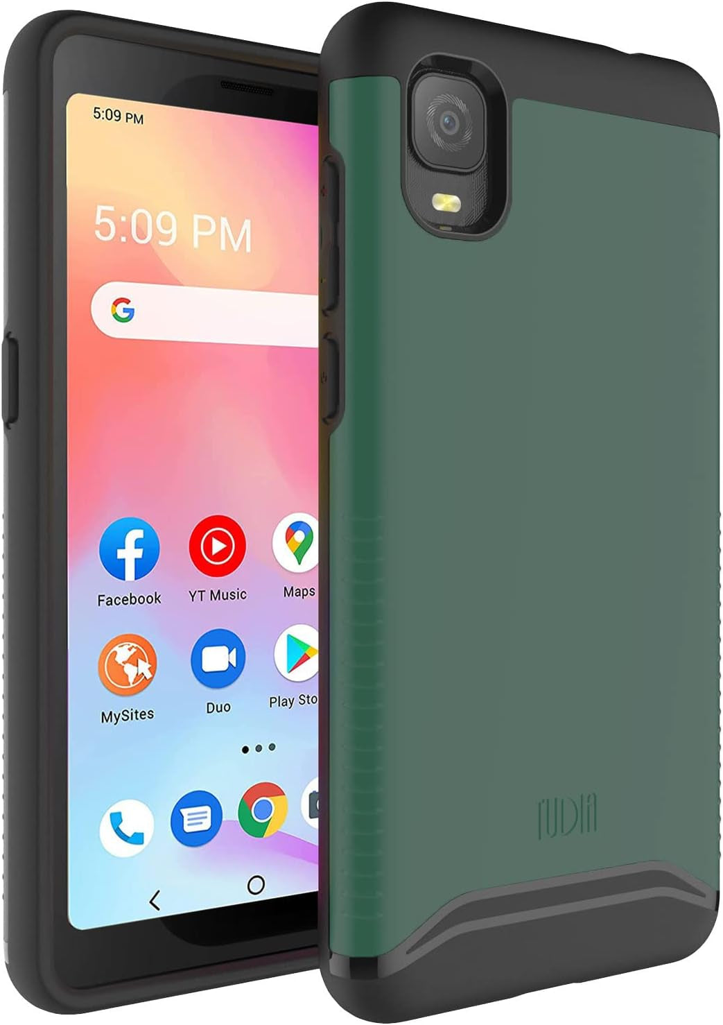 TUDIA Dualshield Designed for Alcatel TCL A3 A509DL Phone Case/Tcl A30 Case, [Merge] Shockproof Military Grade Drop Protection Dual Layer Protective Case - Matte Black  TUDIA Hunter Green  