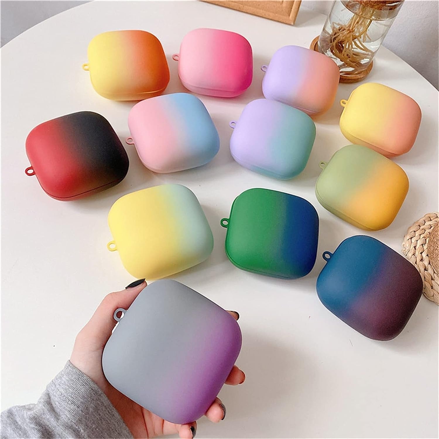 CASEVERSE for Powerbeats Pro Case, Hard PC Shell Gradient Cute Shockproof Protective Case for Powerbeats Pro with Keychain for Boys Girls Teens Kids  CASEVERSE   