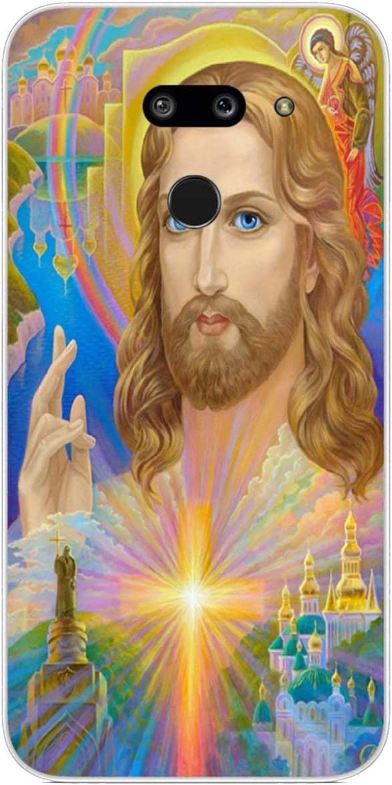 Compatible with LG G8 | LG G8 Thinq Case Cross 441 Cool Kids Girls Women Man Soft Flexible TPU Silicone Phone Case Clear  PTGVCTA Jesus Christ 65  