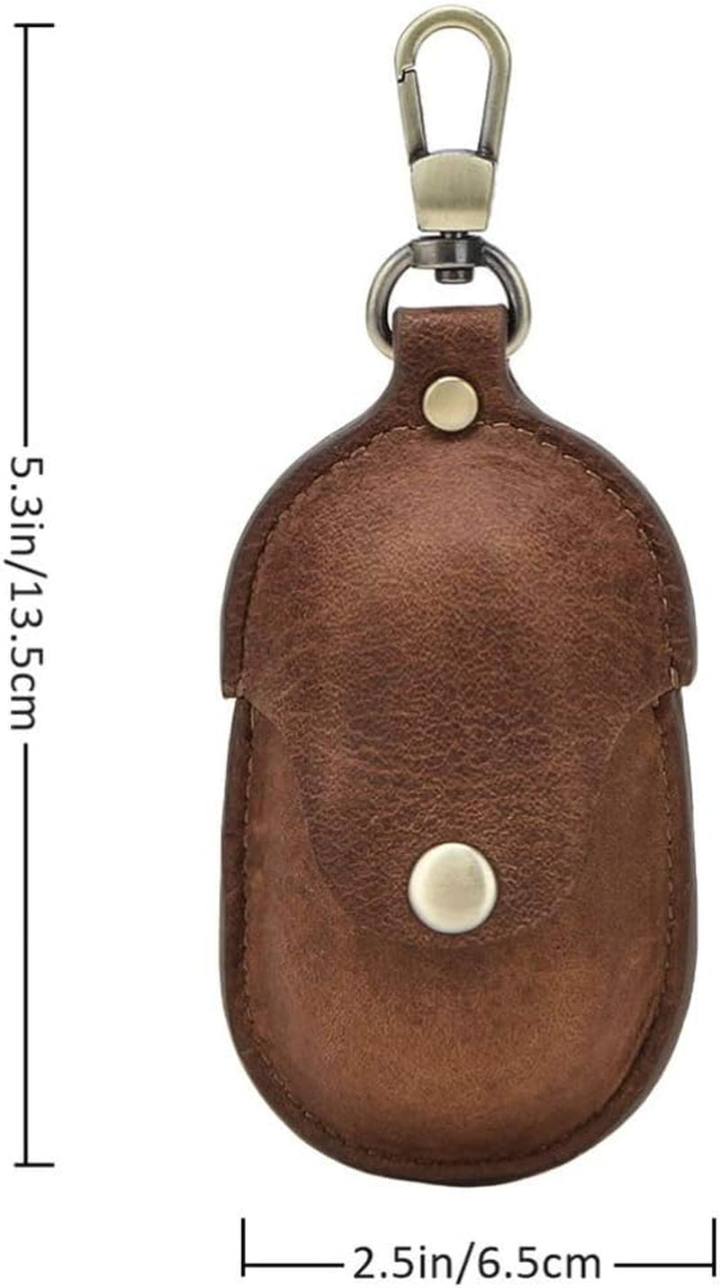 UKCOCO Compatible for Samsung Galaxy Buds Case Leather Shockproof Protective Earbuds Case with Carabiner Keychain - Brown  UKCOCO   