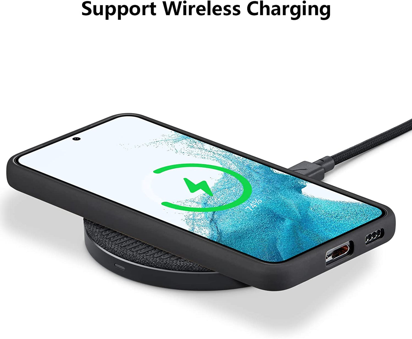 XIZYO Designed for Samsung Galaxy S22 Case, Rose Pattern Floral Print Design Slim Case for Girls Women TPU Bumper Shockproof Protective Cover, Black  XIZYO   