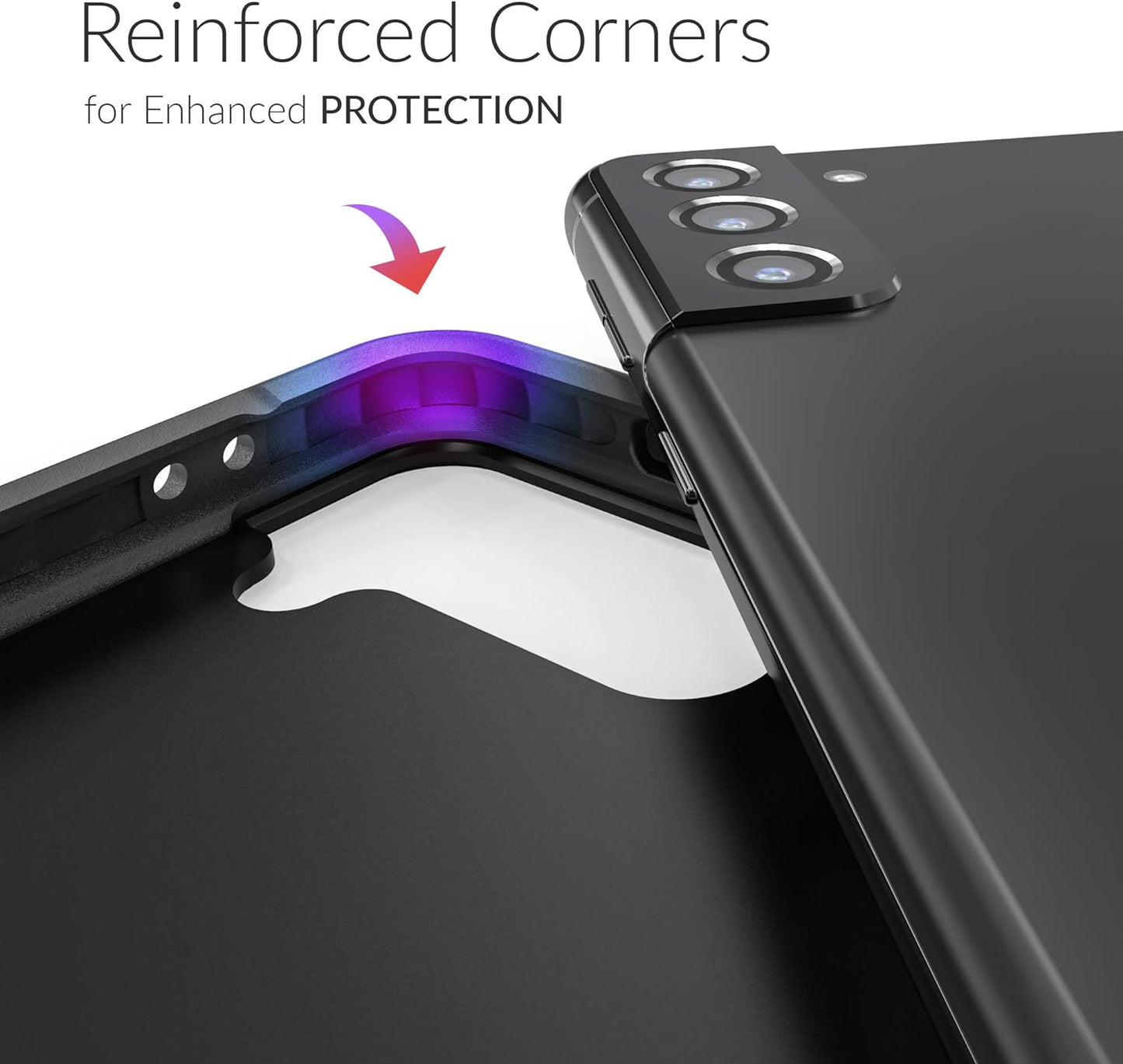 Crave Slim Guard for Galaxy S21 Case, Shockproof Case for Samsung Galaxy S21, S21 5G (6.2 Inch) - Black  Crave   