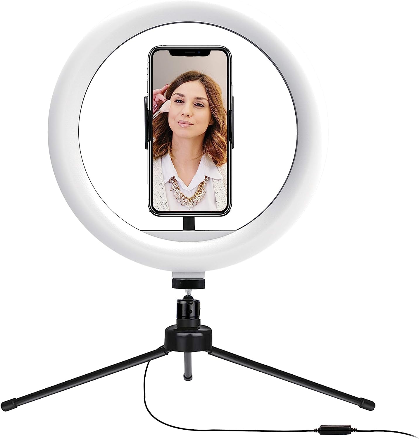 Supersonic SC-1210SR PRO Live Stream 10" LED Selfie Ring Light with Stand and Phone Holder  Supersonic, Inc   