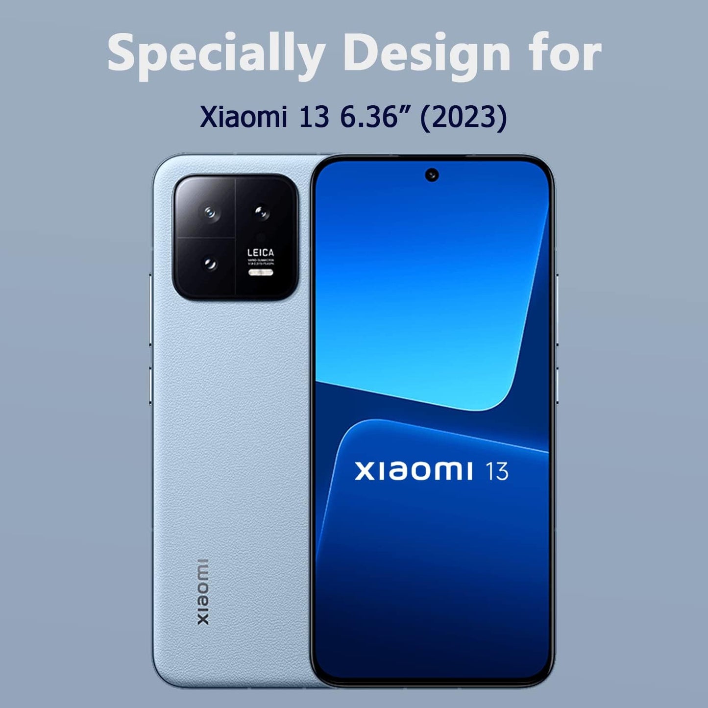 Miimall for Xiaomi 13 Case: Slide Camera Cover, Anti-Slip PC Slim Shockproof Phone Case for Xiaomi 13 5G (6.36") in Black  Miimall   