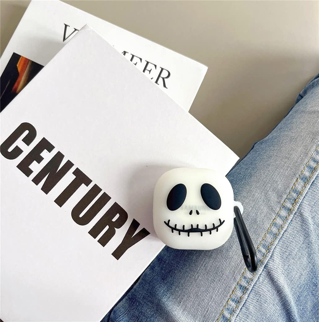 Suitable for Samsung Galaxy Buds 2 Pro Case/Galaxy Buds Pro Case/Galaxy Buds 2 Case/Galaxy Buds Live Case/Cartoon Skull Character Skin，With Keychain Protective Cover Accessories (Skull)  Yvonne Zhang   