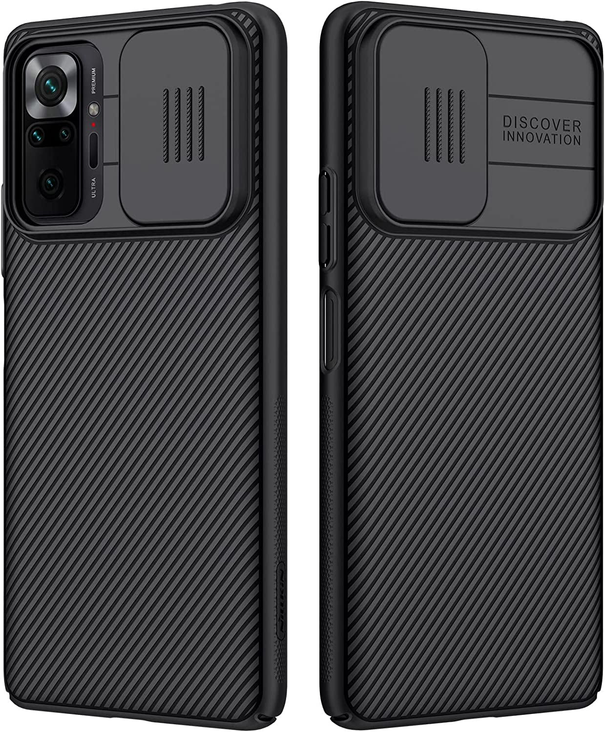 For Xiaomi Redmi Note 10 Pro Case, Nillkin Camshield Slim Case Protective Cover with Camera Protector Hard PC TPU Ultra Thin Anti-Scratch Phone Case for Redmi Note 10 Pro/Note 10 Pro Max (Black)  Grand Eletronics   