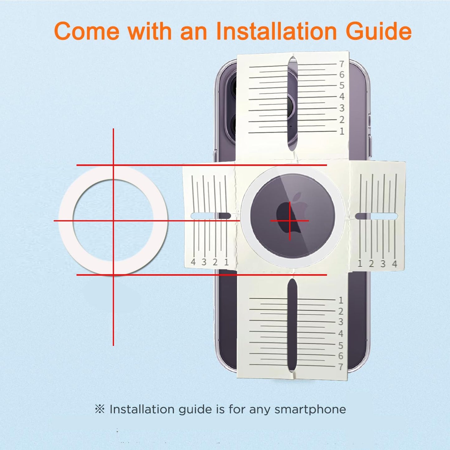 COJOC 5PCS for Universal Magnetic Adapter Ring,Magnet Sticker Compatible with Wireless Charging Accessories for Iphone 14/13/12 Mini Pro Max,For Galaxy S22/S21 Ultra and Phone Case,White  COJOC   