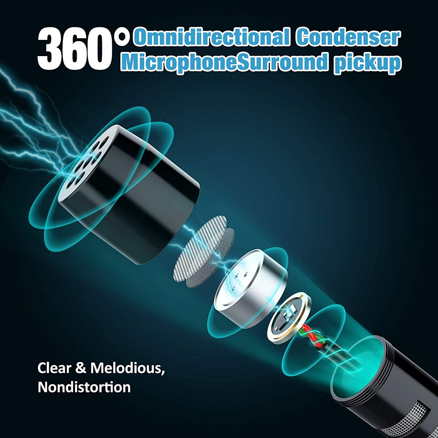 Lavalier Microphone - Lapel Microphone with Clip - 20Ft, Professional Omnidirectional Recording Lav Mic Compatible with Phone, Camera, PC, Mac OS, for Video/Interview/Vlogging, with Headphone Jack  HEHOTTC   