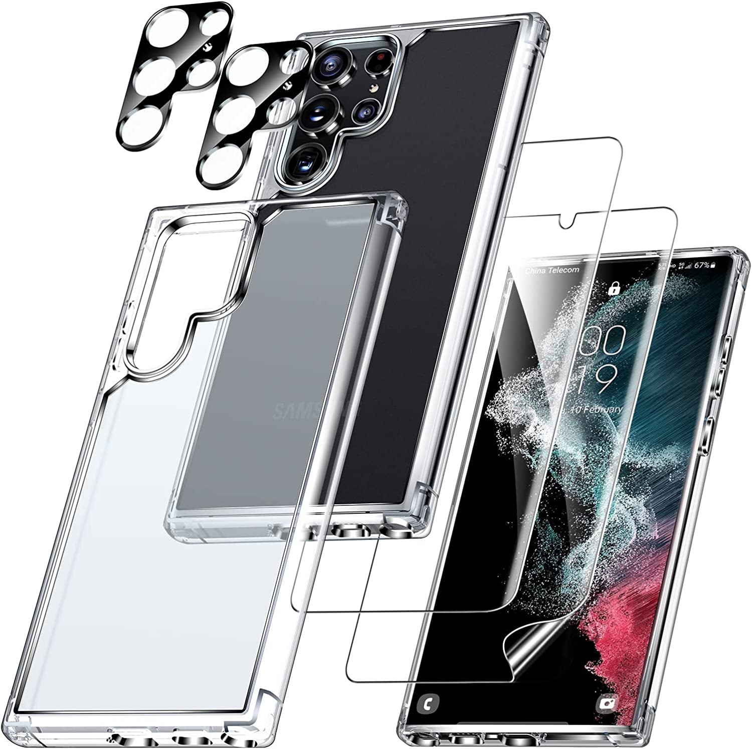 LK for Samsung Galaxy A13 5G Case, Galaxy A13 5G Case with Screen Protector, Dual Layer Heavy Duty Tough Rugged Shockproof Protective Phone Case for Samsung A13 5G, Black  LK Matte Clear Galaxy S22 Ultra 